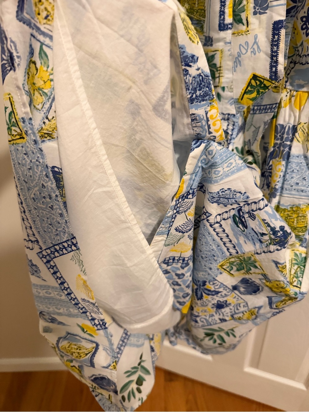 J Crew Dolce Vita Lemons button front positano Italy vacation 100% cotton summer - Picture 7 of 10